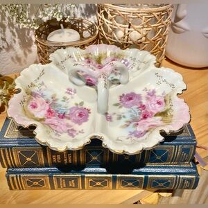 Antique Royal Crown 3 section serving tray